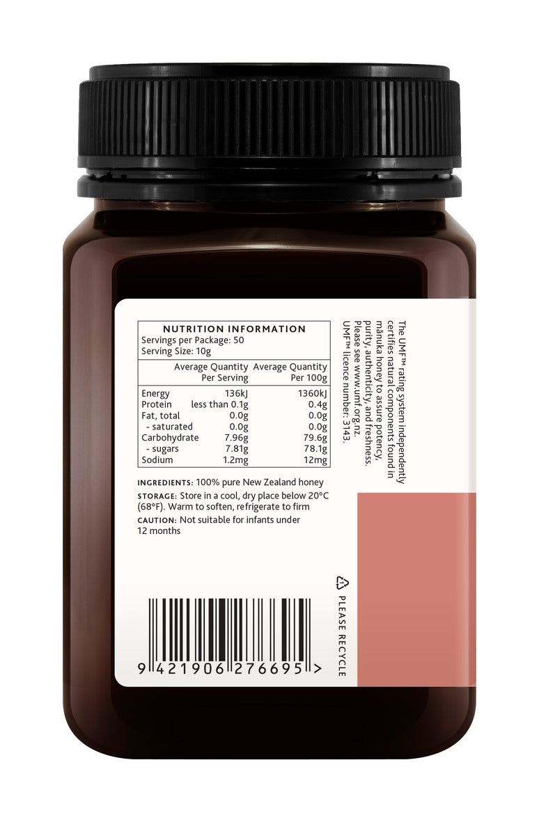 UMF 5+ Mānuka Honey (MGO 83+) 500g